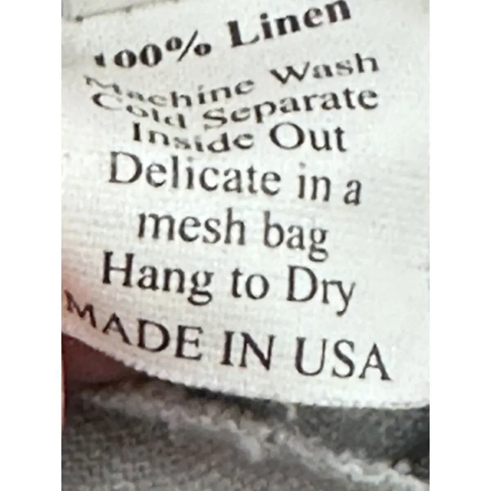 Steel Pony Linen Wearable Art Boho Lagenlook Tunic Dress Small Midi Length Gray - Picture 12 of 16